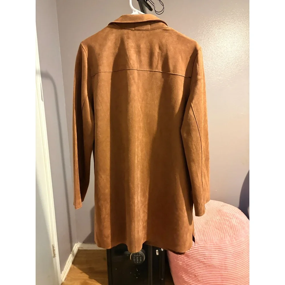 Premise Brown Faux Suede Womenn's Jacket L - NWT - Picture 4 of 5